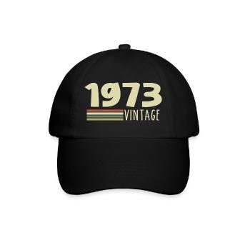 1973-Jubiläum-1973-retro-1973 - Baseballkappe - Schwarz/Schwarz - Vorne