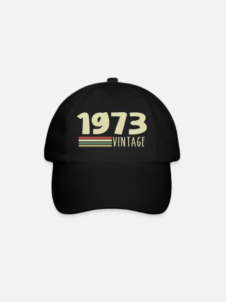 1973-Jubiläum-1973-retro-1973 - Baseballkappe - Schwarz/Schwarz