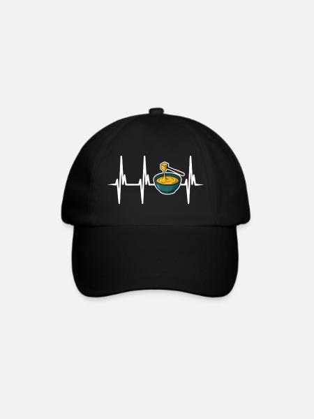 Ich liebe Käsefondue - Baseballkappe - Schwarz/Schwarz
