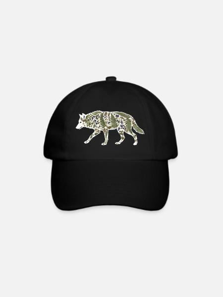 wolf-botanical - Baseballkappe - Schwarz/Schwarz