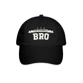 Der Allerbeste Bro - Baseballkappe - Schwarz/Schwarz - Vorne