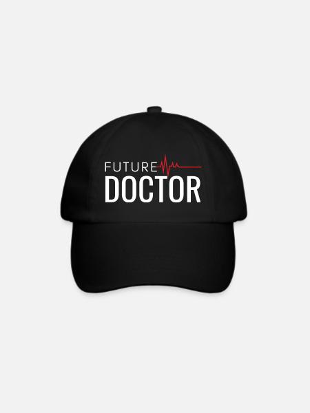 Zukünftiges Doktor-Herzschlag-Abschlussgeschenk - Baseballkappe - Schwarz/Schwarz