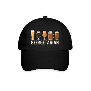 Craft Beer Vintage-Beergetarianische Heimbraukunst - Baseballkappe - Schwarz/Schwarz - Vorne