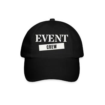Event Crew - Baseballkappe - Schwarz/Schwarz - Vorne