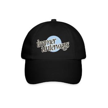 Immer unterwegs V2 - Baseballkappe - Schwarz/Schwarz - Vorne