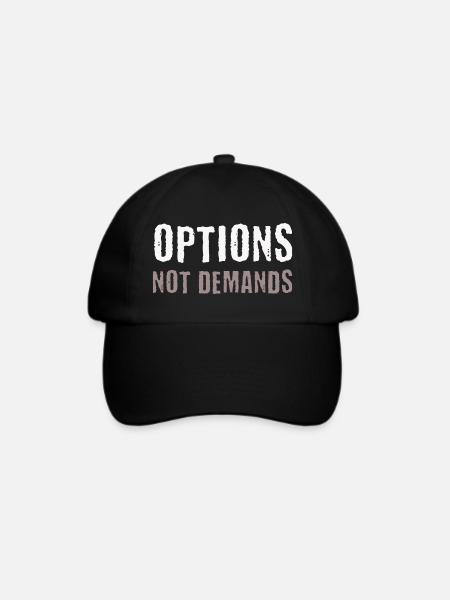 Options Not Demands PDA Neurodivergent Autonomie - Baseballkappe - Schwarz/Schwarz
