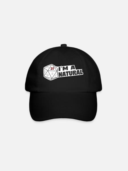 "Ich bin ein Naturtalent 20" - Baseballkappe - Schwarz/Schwarz