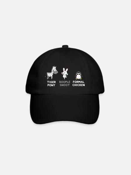 Zebra - Hase - Pinguin oder doch Tiger Pony.... - Baseballkappe - Schwarz/Schwarz