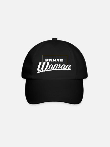 tapfere Frau - Baseballkappe - Schwarz/Schwarz