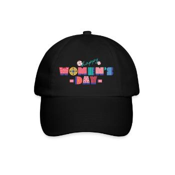 internationaler Frauentag - Baseballkappe - Schwarz/Schwarz - Vorne