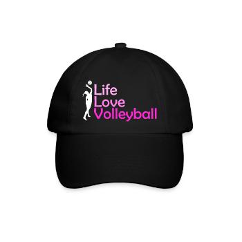 Beachvolleyball - Baseballkappe - Schwarz/Schwarz - Vorne
