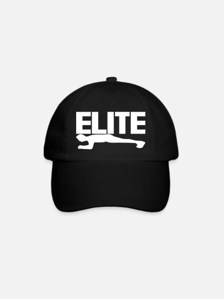 Elite Sports - Baseballkappe - Schwarz/Schwarz
