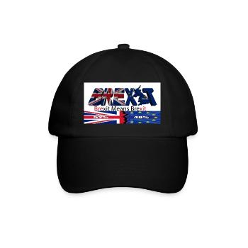 brexit bedeutet brexit - Baseballkappe - Schwarz/Schwarz - Vorne