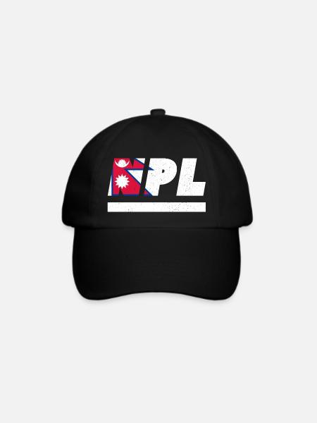Nepal Fahne Flagge NPL - Baseballkappe - Schwarz/Schwarz