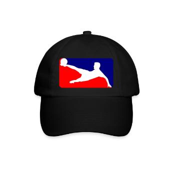Fussball Soccer - Baseballkappe - Schwarz/Schwarz - Vorne
