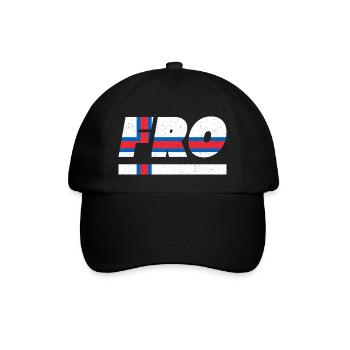 FRO Flagge Fahne Färöer Skandinavien Geschenkidee - Baseballkappe - Schwarz/Schwarz - Vorne