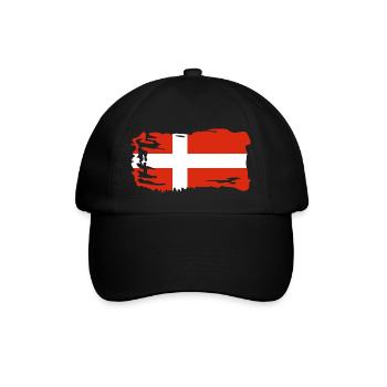 Dänemark Flagge Skandinavien Dänische Flagge Reise - Baseballkappe - Schwarz/Schwarz - Vorne