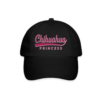 Chihuahua Princess für die stolze Hundemama - Baseballkappe - Schwarz/Schwarz - Vorne
