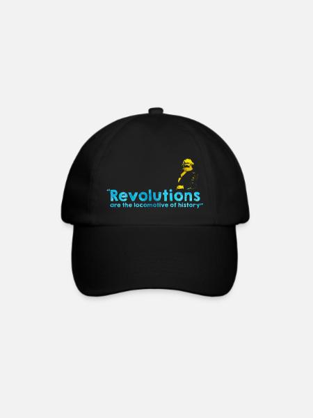 Revolutionen - Karl Marx - Baseballkappe - Schwarz/Schwarz