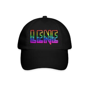 lene rs regenbogen - Baseballkappe - Schwarz/Schwarz - Vorne