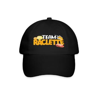 Team Raclette Lustiges Zitat Raclette Geschenk - Baseballkappe - Schwarz/Schwarz - Vorne