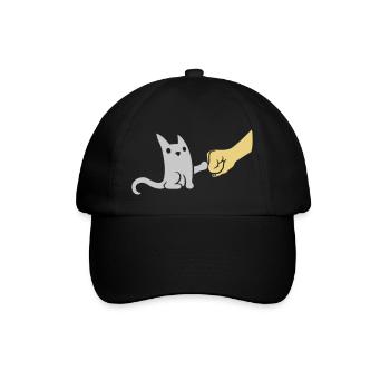 Brofist Katze Fist Pump - Baseballkappe - Schwarz/Schwarz - Vorne