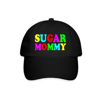 Sugar mommy - Baseballkappe - Schwarz/Schwarz - Vorne