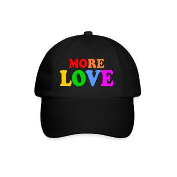 More love - Baseballkappe - Schwarz/Schwarz - Vorne
