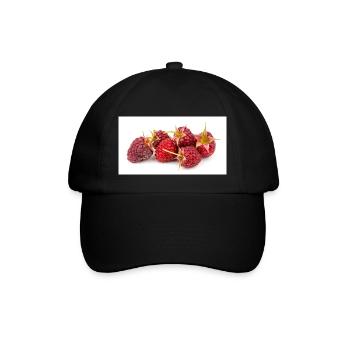 Himbeere. raspberry - Baseballkappe - Schwarz/Schwarz - Vorne