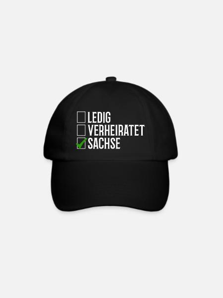 Sachsen Verheiratet Ledig - Baseballkappe - Schwarz/Schwarz
