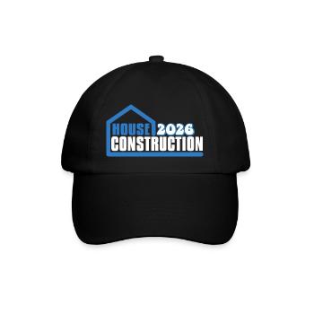 Bauherr Hausbau 2026 - Baseballkappe - Schwarz/Schwarz - Vorne