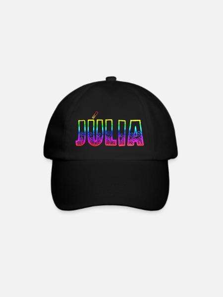 julia rs regenbogen - Baseballkappe - Schwarz/Schwarz