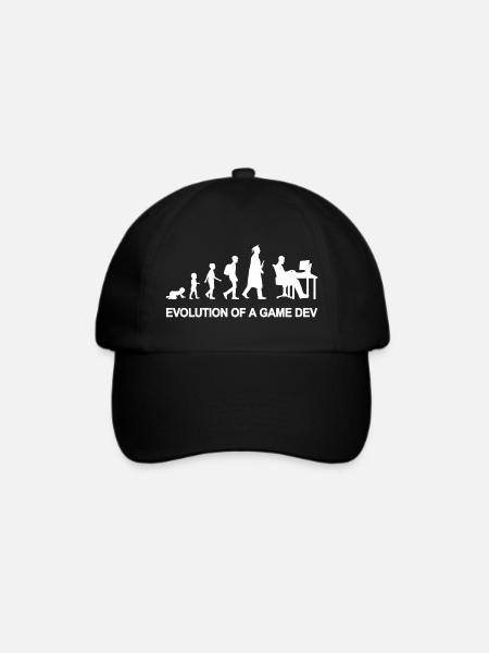 Game Developer Evolution - Baseballkappe - Schwarz/Schwarz
