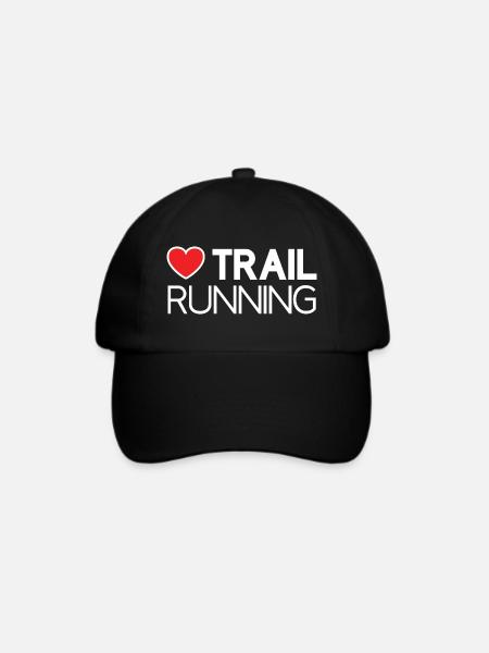 Ich liebe Trailrunning - Baseballkappe - Schwarz/Schwarz