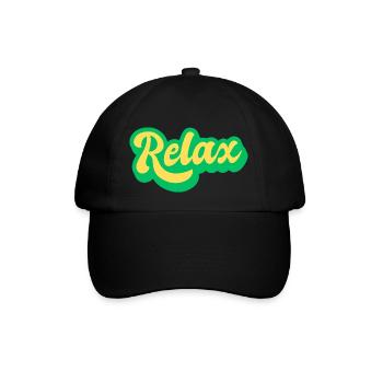 relax - Baseballkappe - Schwarz/Schwarz - Vorne