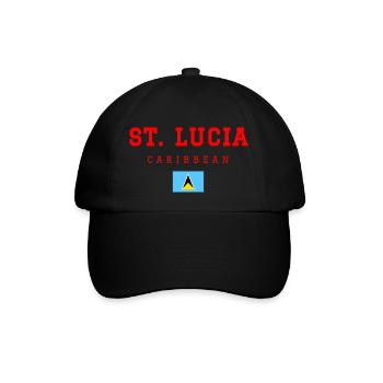 St. Lucia - Baseballkappe - Schwarz/Schwarz - Vorne