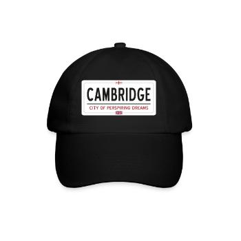 Ortsschild von Cambridge - Baseballkappe - Schwarz/Schwarz - Vorne