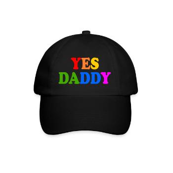 Yes daddy - Baseballkappe - Schwarz/Schwarz - Vorne