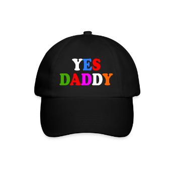 Yes daddy - Baseballkappe - Schwarz/Schwarz - Vorne