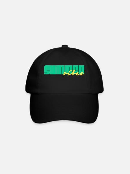 summer vibes - Baseballkappe - Schwarz/Schwarz