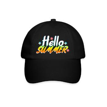 Hallo Sommer - Baseballkappe - Schwarz/Schwarz - Vorne