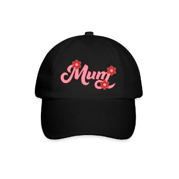 Swoosh Mama - Baseballkappe - Schwarz/Schwarz - Vorne