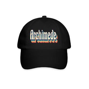 Vintage Retro Archimede T-Shirt Geschenk T-Shirt - Baseballkappe - Schwarz/Schwarz - Vorne