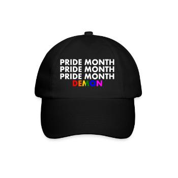pride month demon - Baseballkappe - Schwarz/Schwarz - Vorne