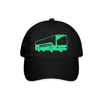bus busfahren 1 - Baseballkappe - Schwarz/Schwarz - Vorne