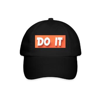 DO IT! Personalisierbar - Baseballkappe - Schwarz/Schwarz - Vorne