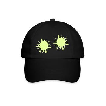 Farbklecks kleckse - Baseballkappe - Schwarz/Schwarz - Vorne