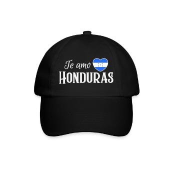 Ich liebe Honduras, made in Honduras - Baseballkappe - Schwarz/Schwarz - Vorne