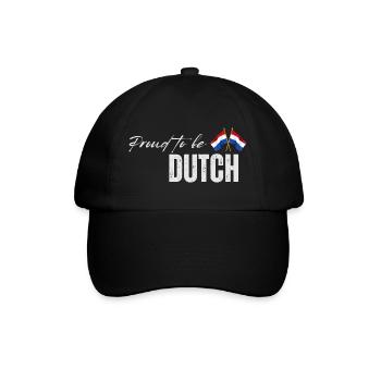 Ich liebe die Niederlande, holländischen Stolz - Baseballkappe - Schwarz/Schwarz - Vorne