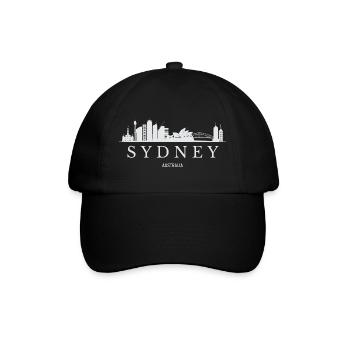 Sydney Skyline, Sydney, Australien - Baseballkappe - Schwarz/Schwarz - Vorne